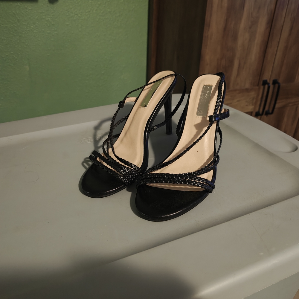 Elegant Black Strappy Heels